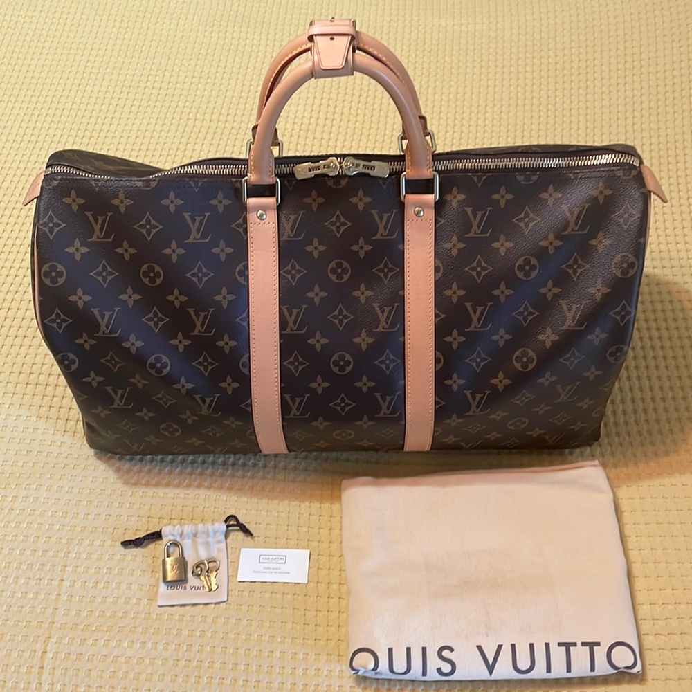 Louis Vuitton Keepall 50 monogram handheld only, no strap version
